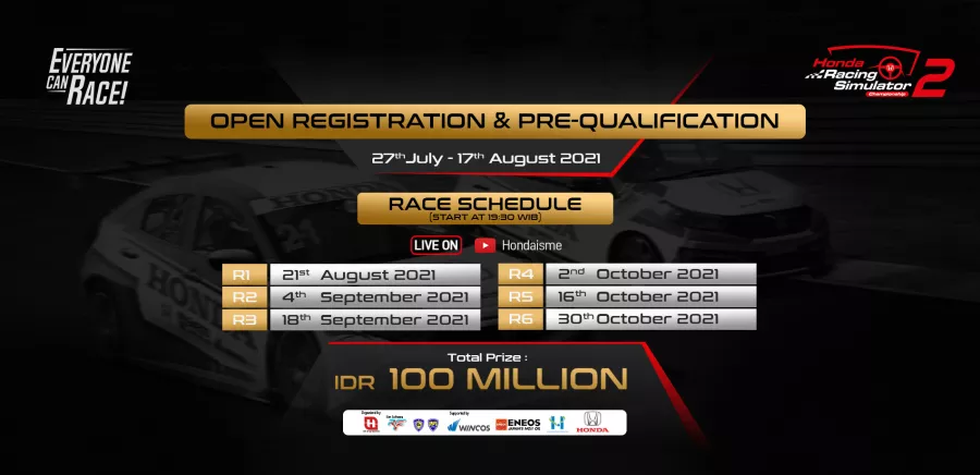 [Regulasi dan Pendaftaran] Honda Racing Simulator Championship 2