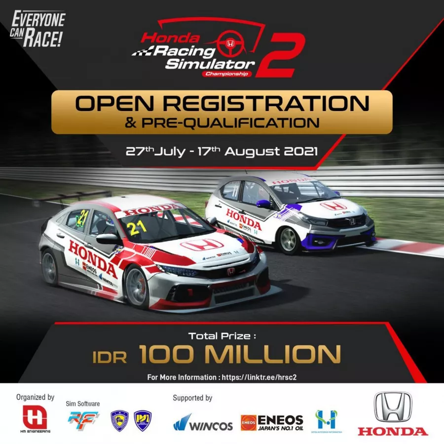 Honda Racing Simulator Championship 2 Kembali Digelar, Honda Brio RS Urbanite Tampil Sebagai Mobil Balap Baru