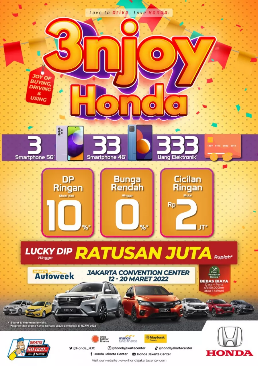 Usung Tema “3njoy Honda”, Honda Hadirkan Program Menarik di Jakarta Auto Week 2022