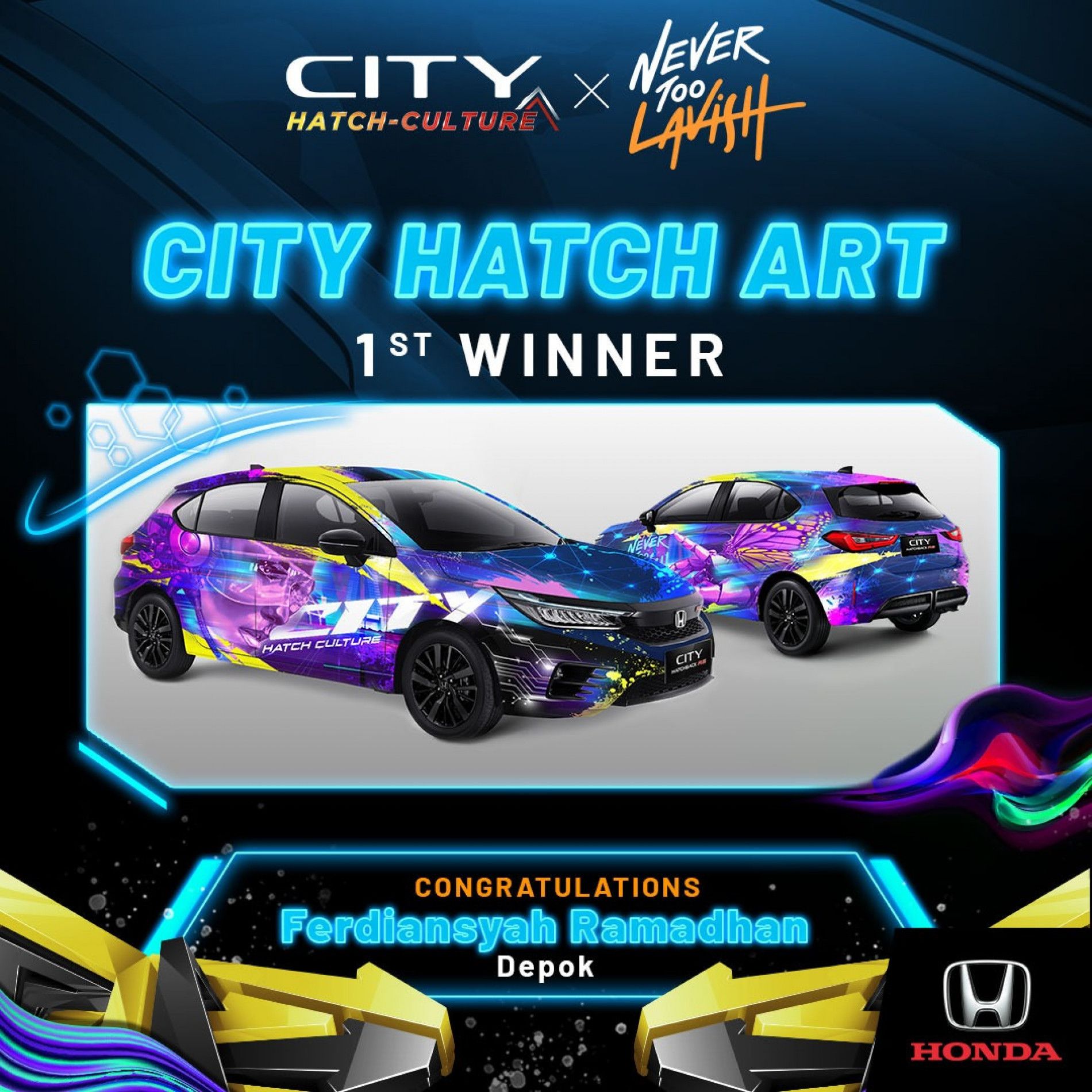 Sisihkan 400 Pesaing, Ini Dia Juara Kompetisi Desain “City Hatch Art”!